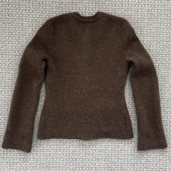 Quince XS 100% Mongolian Cashmere Structured Cardigan Brown EUC! - Picture 2 of 6